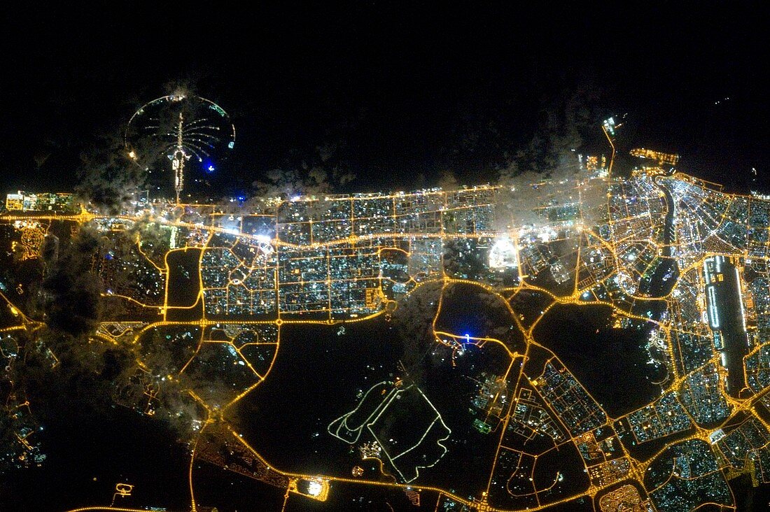 Dubai at night,ISS image