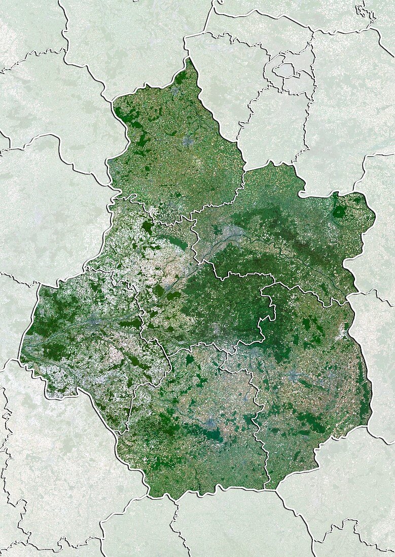 Centre region,France,satellite image