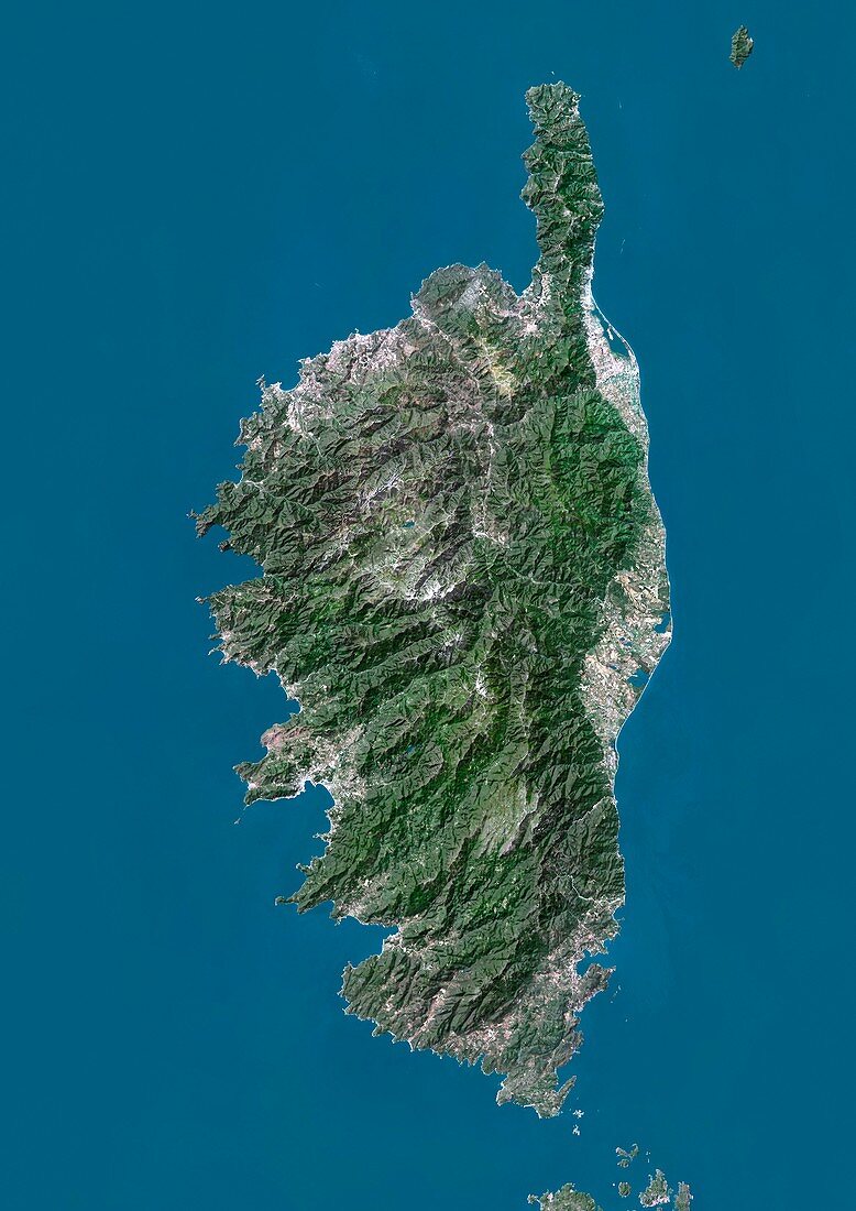 Corsica,France,satellite image