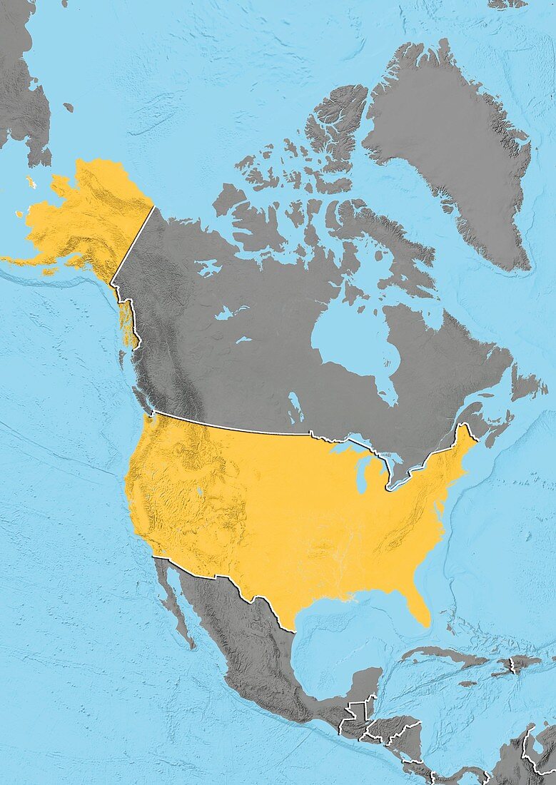 United States,relief map