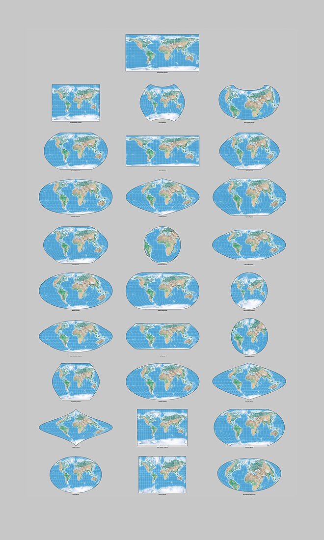 Map projections,artwork