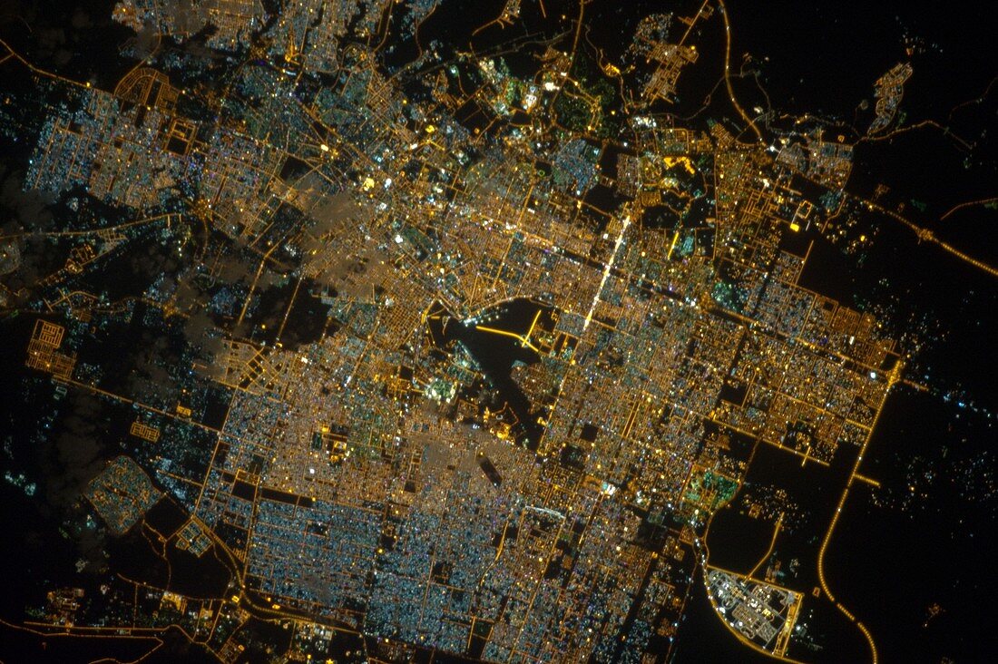 Riyadh at night,ISS image