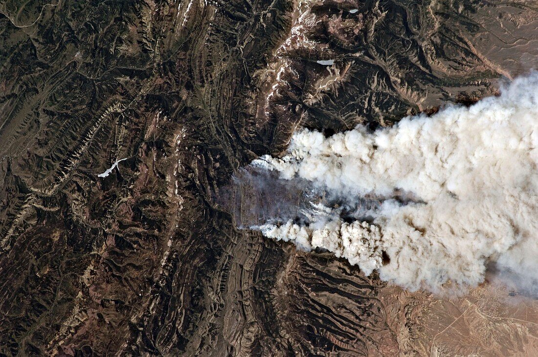 Wildfire seen from space,ISS image