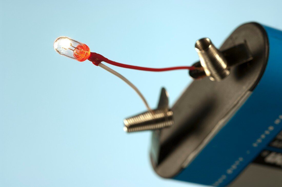 Miniature light bulb and battery