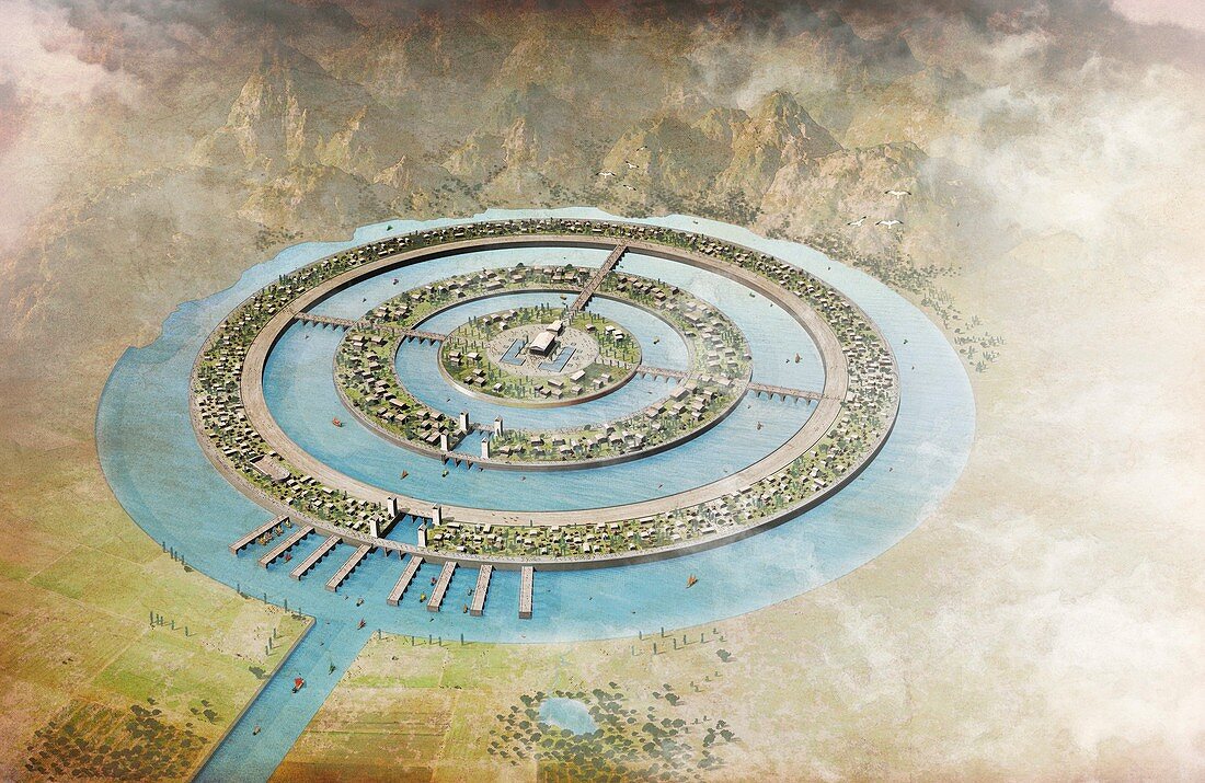 Plato's map of Atlantis,artwork