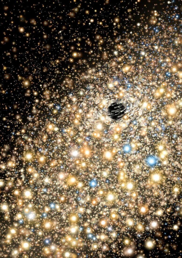 NGC 4889 galactic black hole,artwork