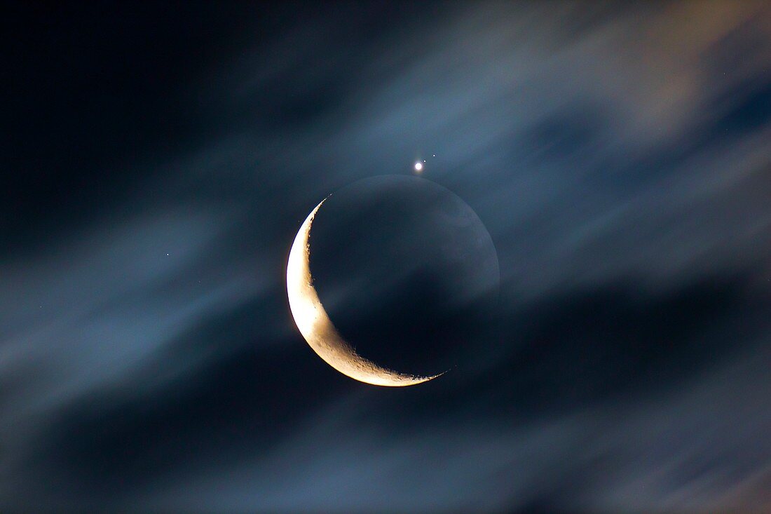 Moon passing in front of Jupiter