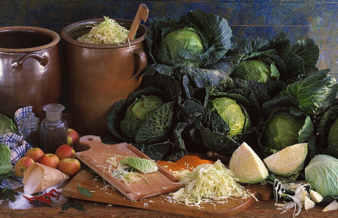 Ingredients for Making Sauerkraut