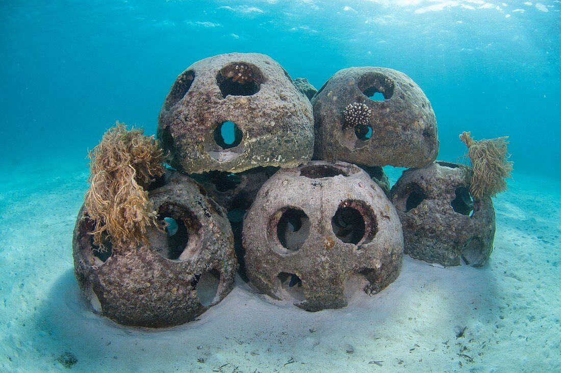 Reef balls to form an artificial reef