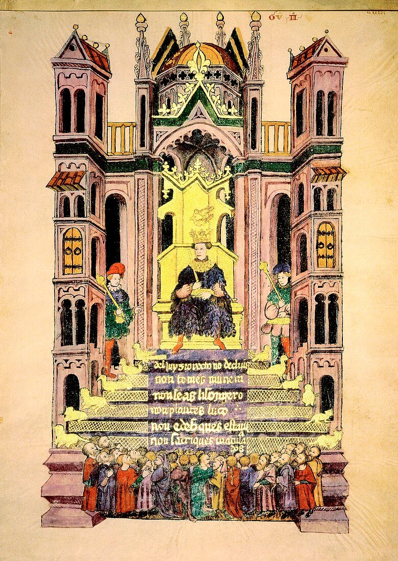 King Solomon's throne,1430 artwork