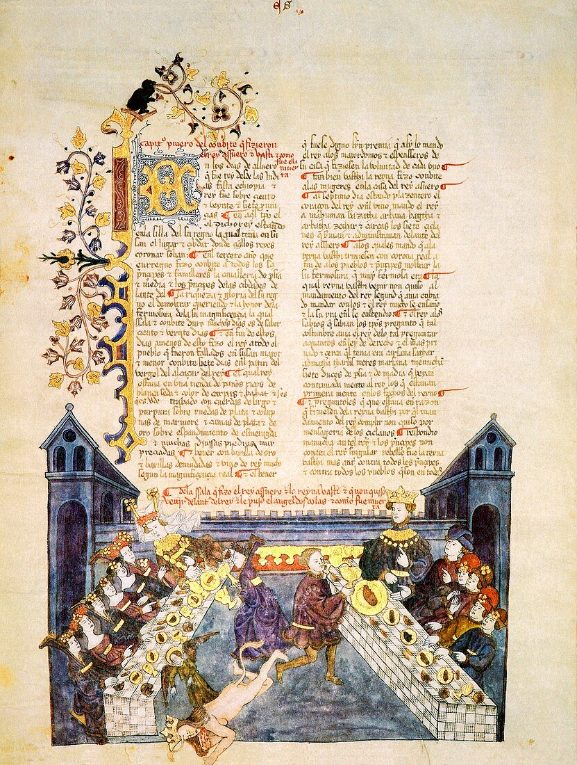 Feast from Book of Esther,1430 artwork