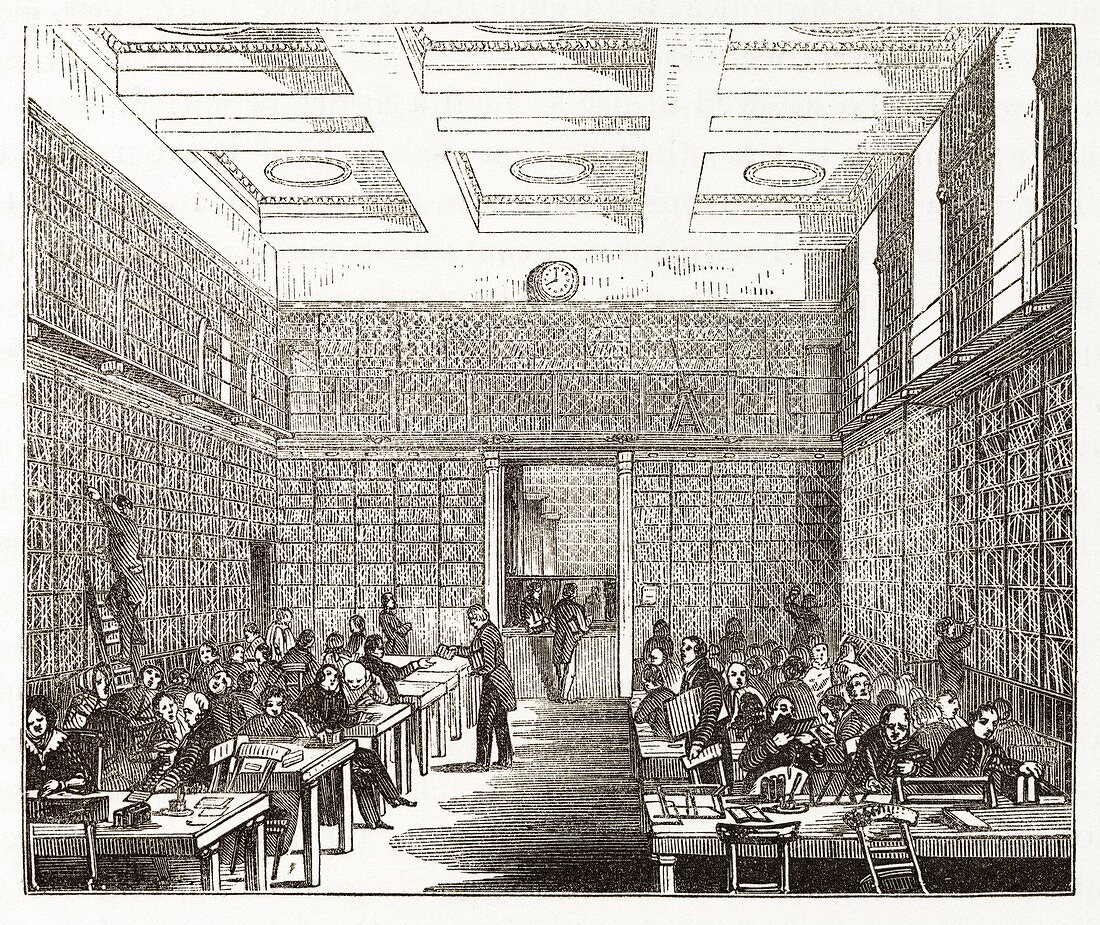 British Museum library,19th century