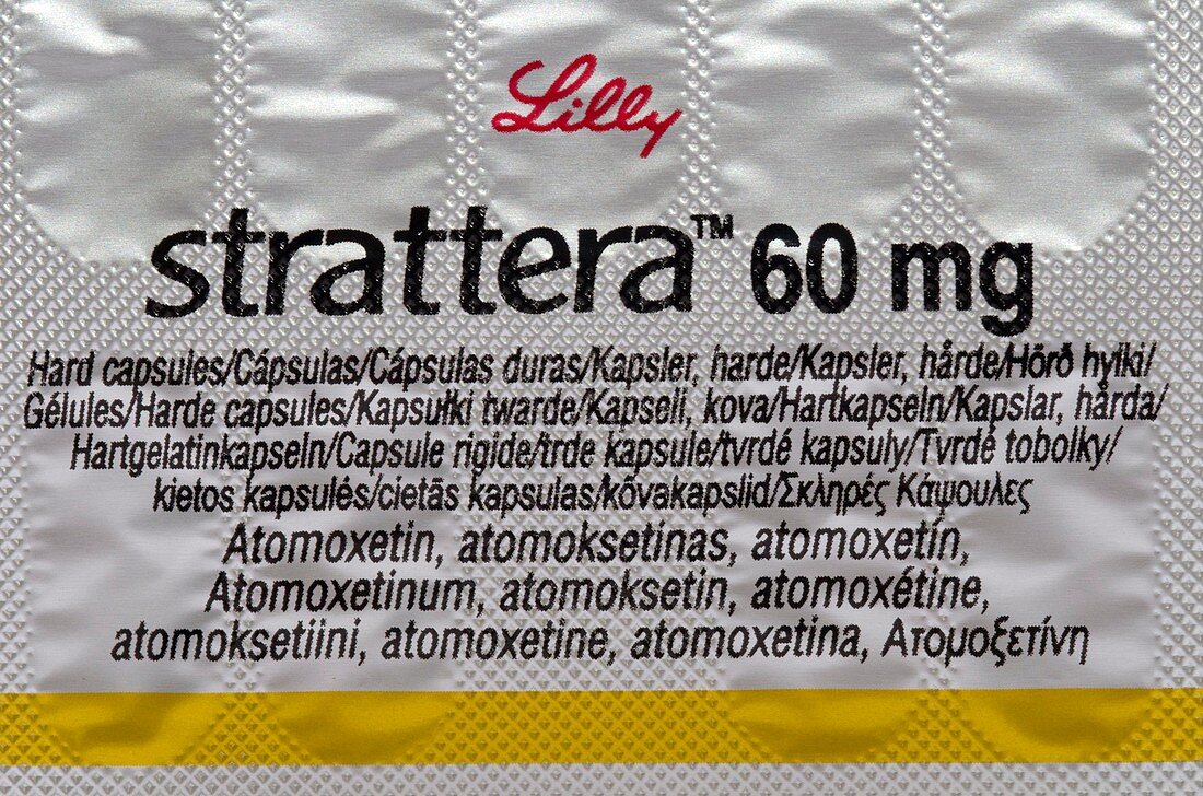 Bubble pack of Strattera capsules