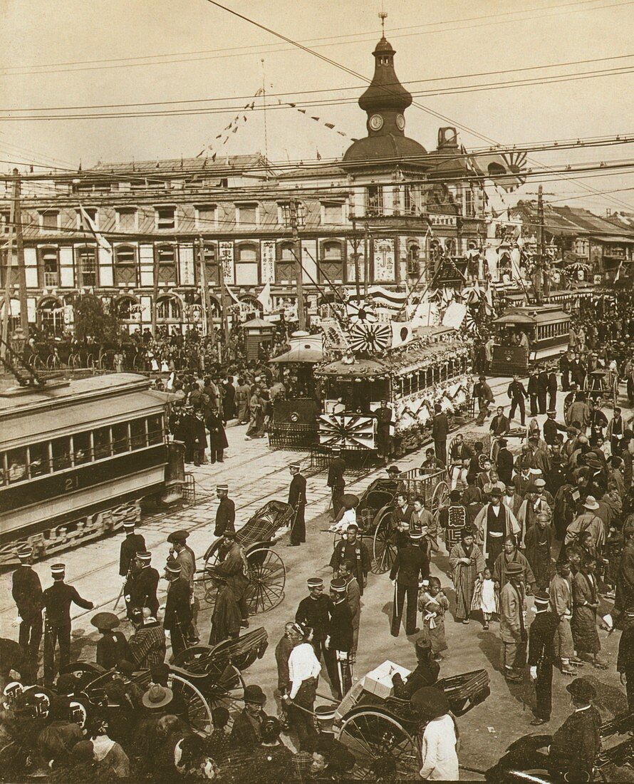 Military celebrations,Tokyo,Japan,1905