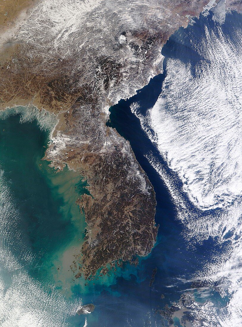 Korean Peninsula,satellite image