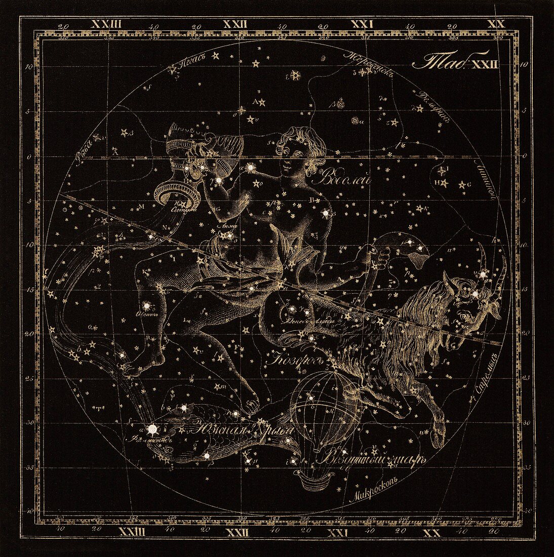Aquarius constellations,1829