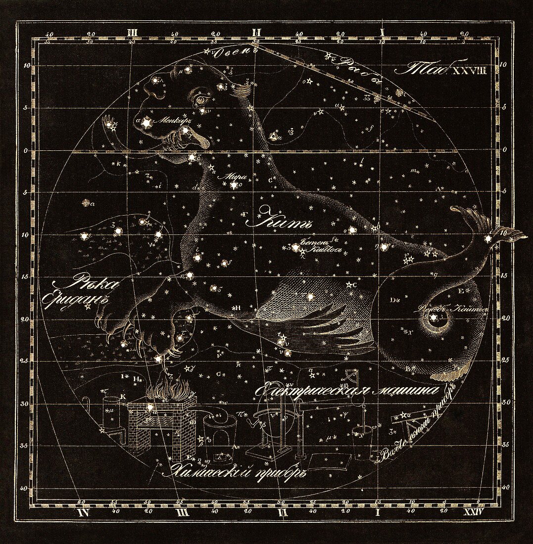 Cetus constellations,1829