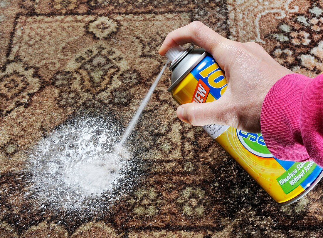 Carpet stain remover spray