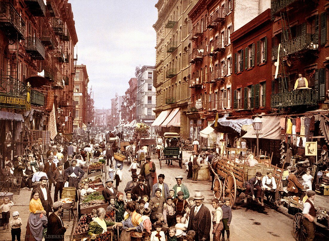 Mulberry Street,New York,circa 1900