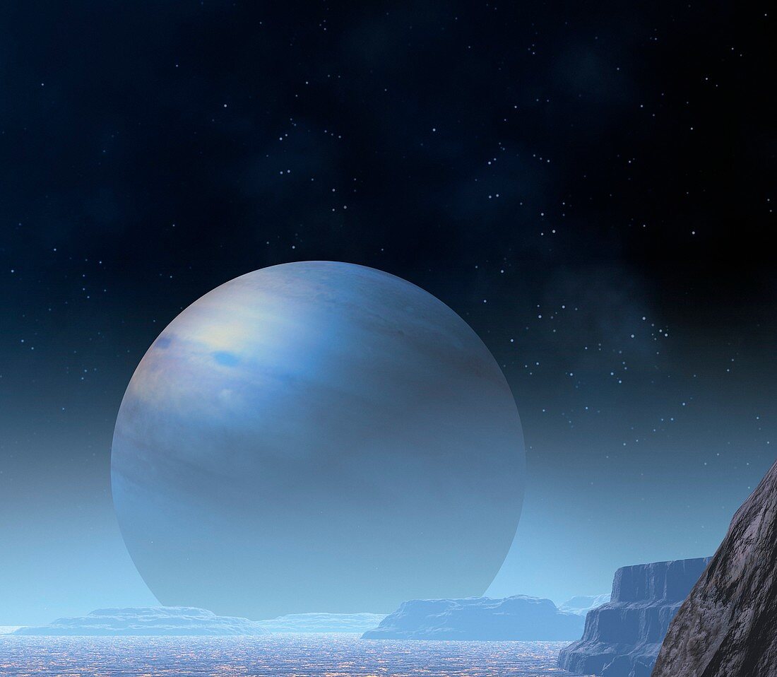 Kepler 35c seen from Kepler 36b,artwork