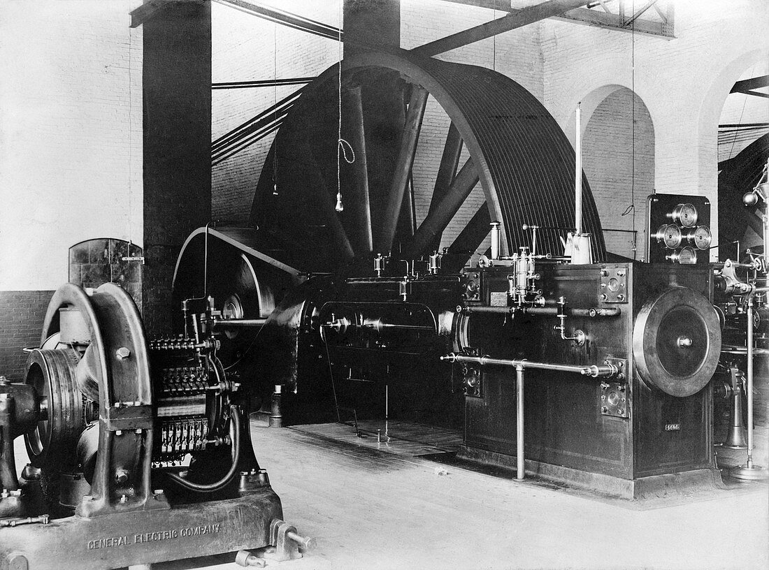Corliss steam engine,circa 1900