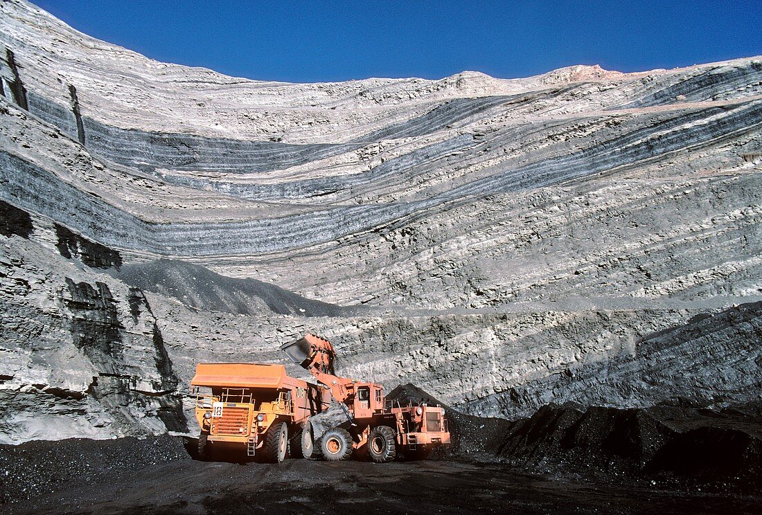 Open-pit coal mining