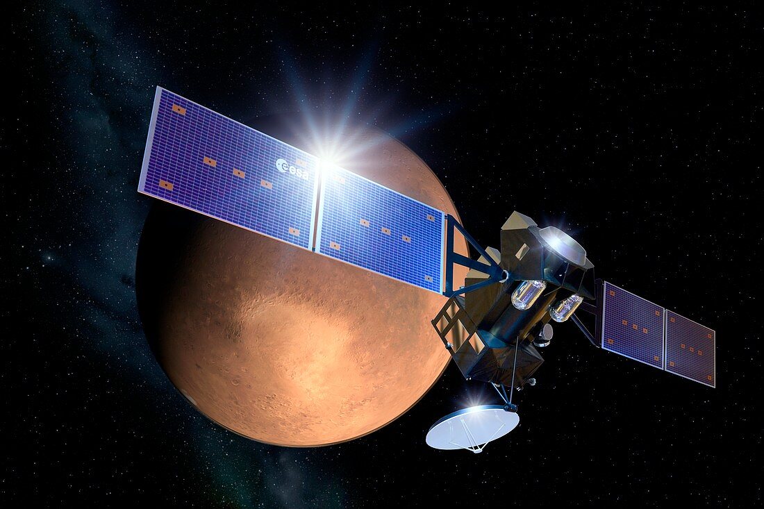 ExoMars TGO spacecraft at Mars,artwork