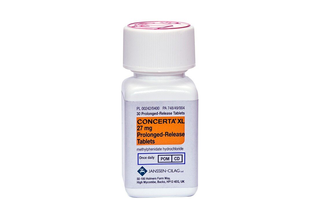 Bottle of Concerta XL drug