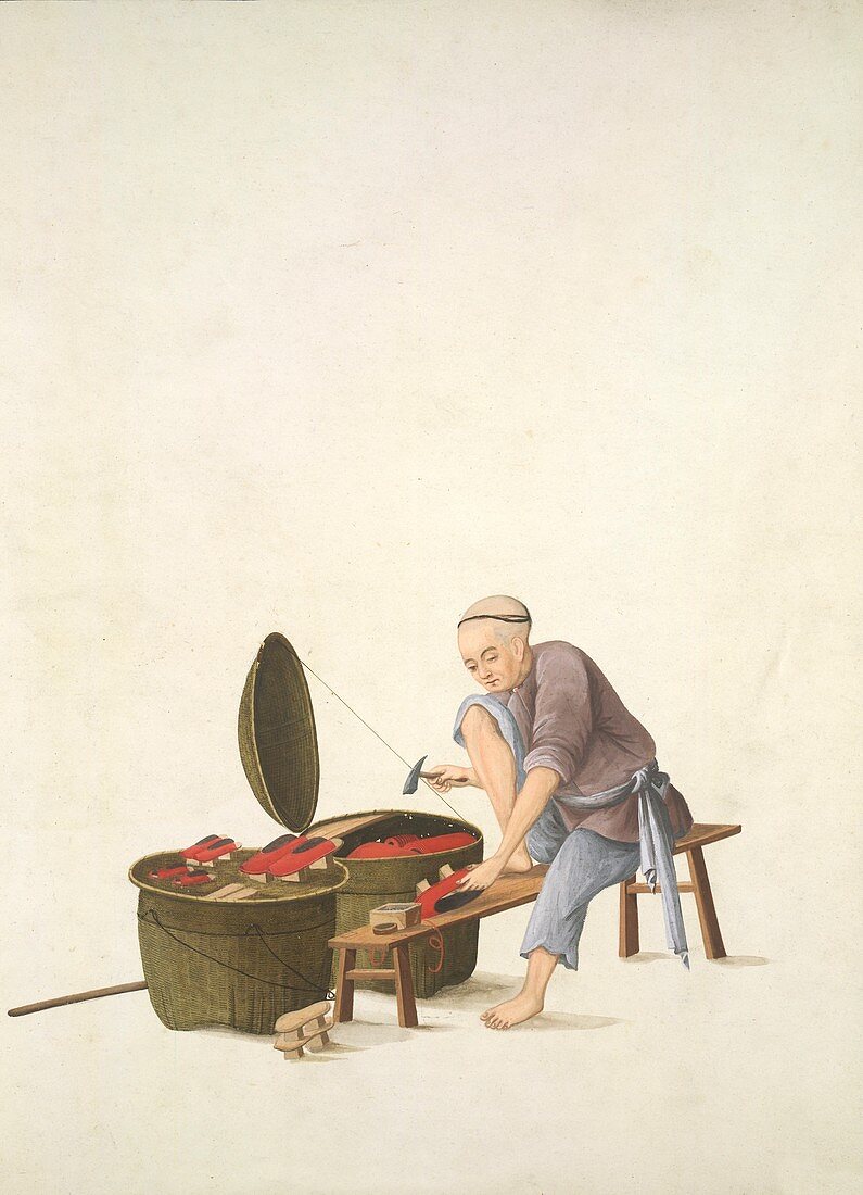 Shoemaker,19th-century China