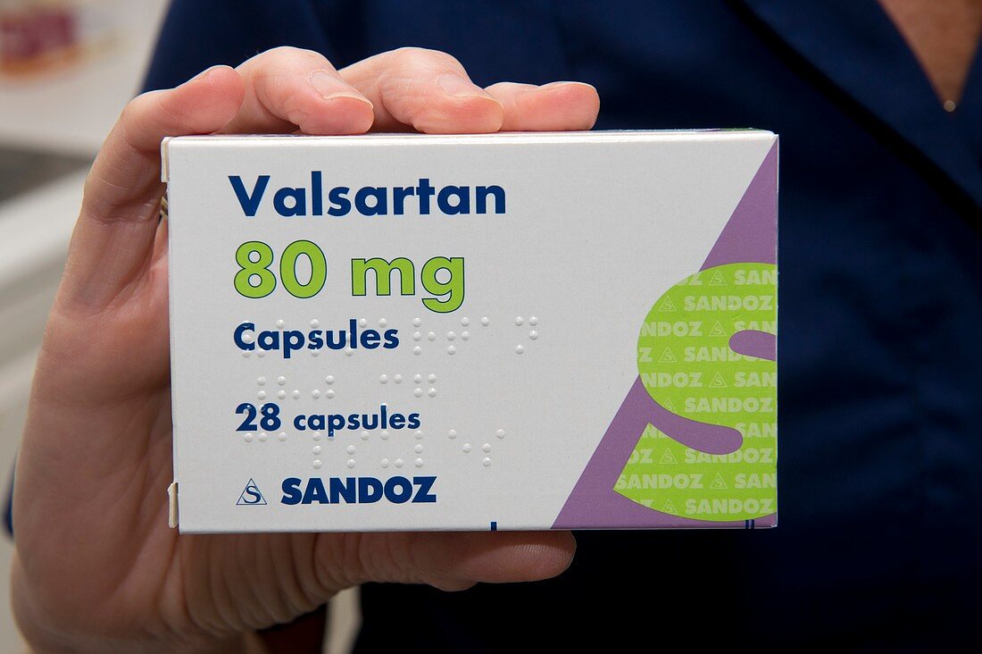 Pack of Valsartan capsules