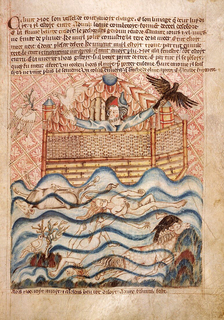 Noah's Flood,14th-century manuscript
