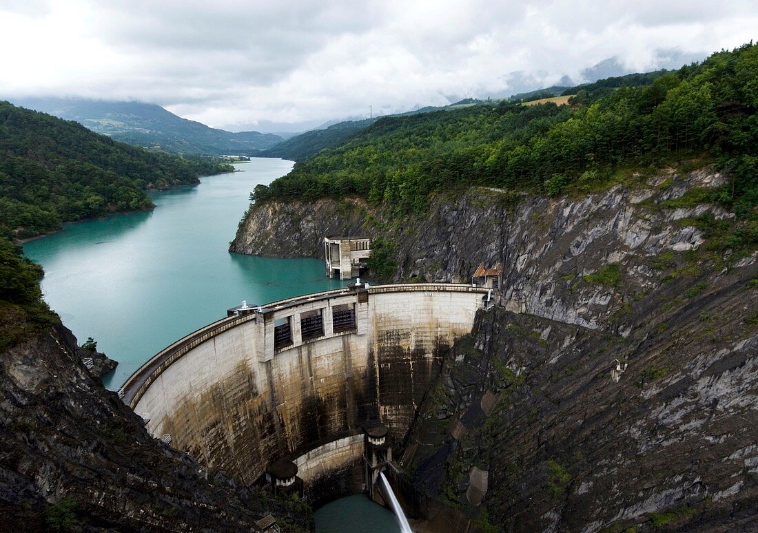 Sautet hydroelectric dam,France
