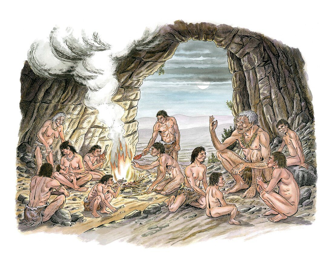 Palaeolithic human culture,artwork