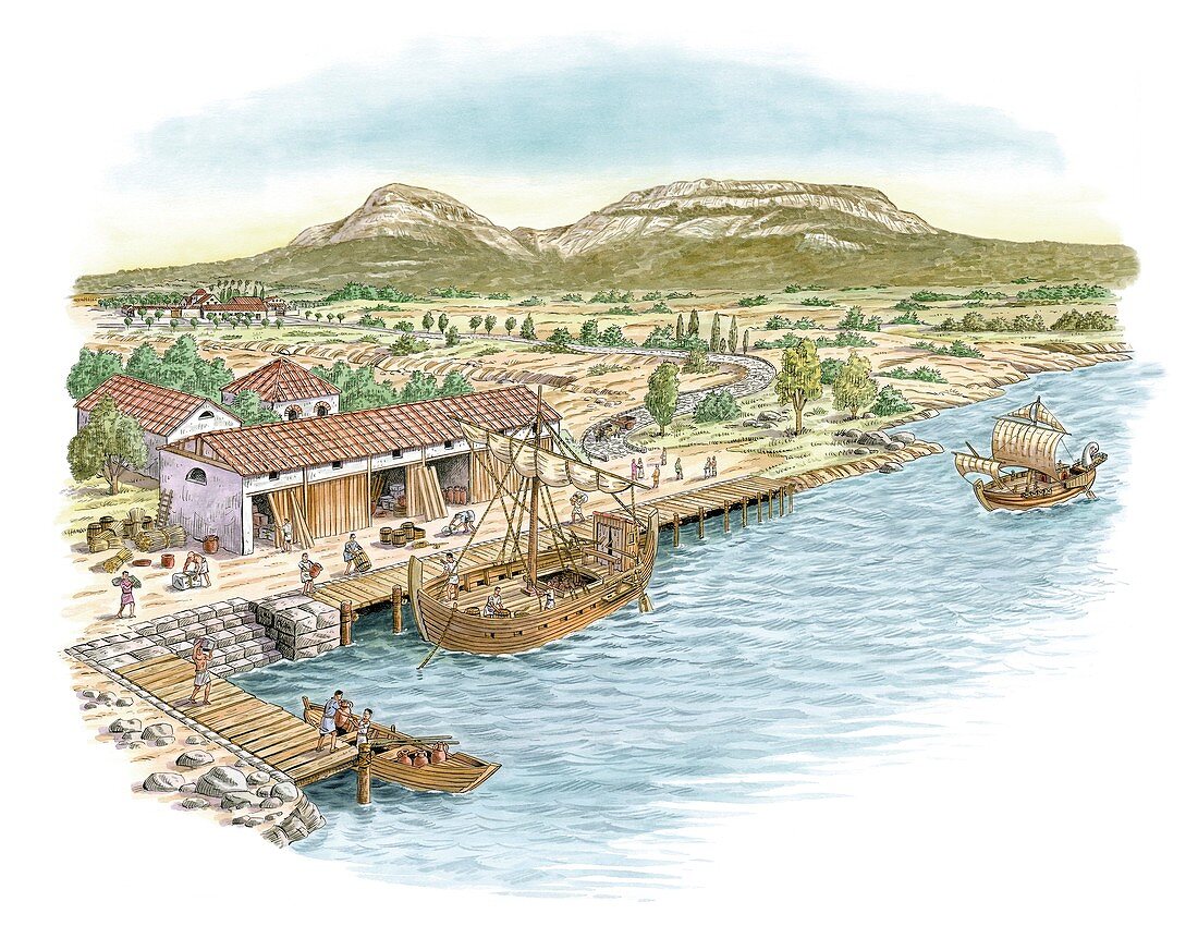 Roman maritime trading,artwork