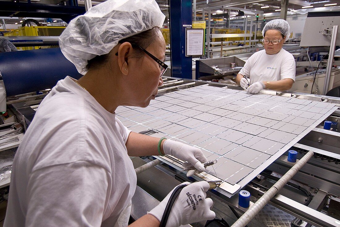 Manufacturing solar panels