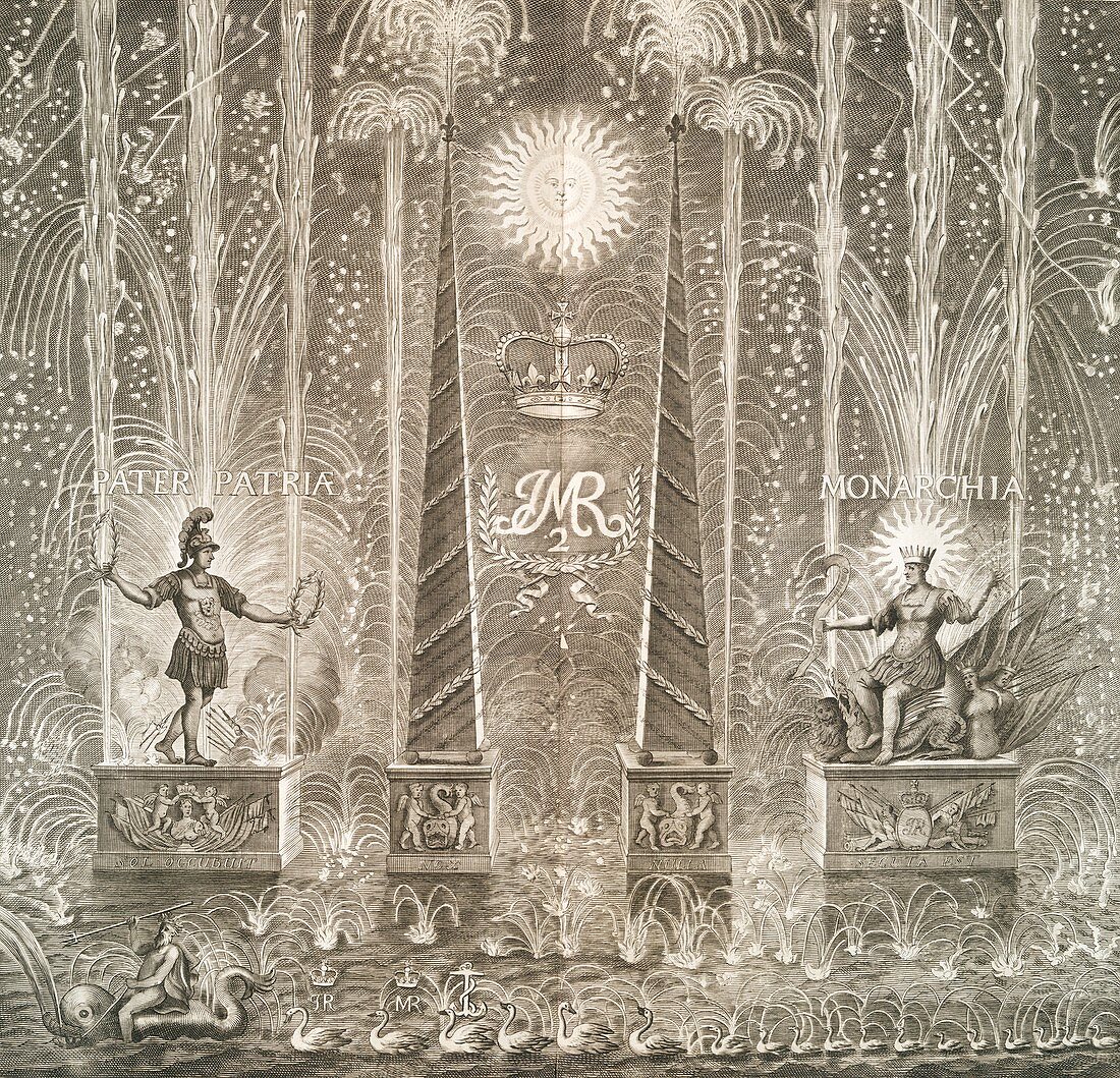Royal coronation fireworks,17th century