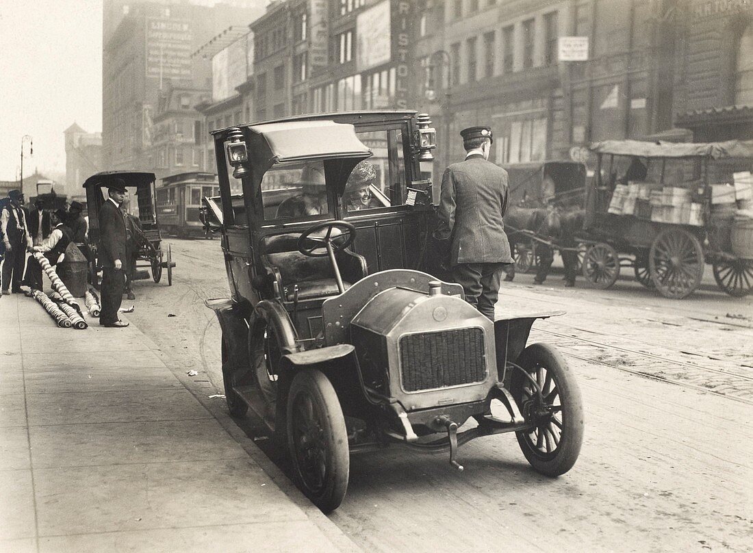 Automobile,New York City,1890s