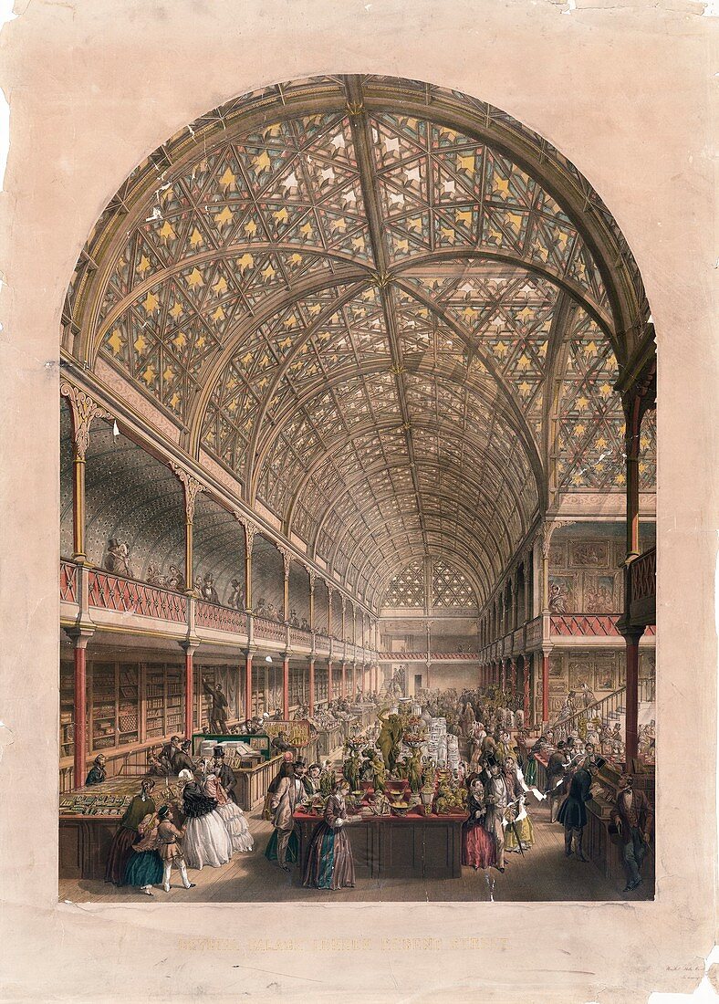 Crystal Palace bazaar,London,1850s