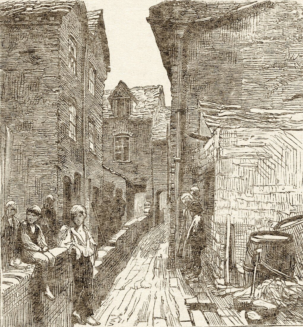 Slums in Birmingham,1870s
