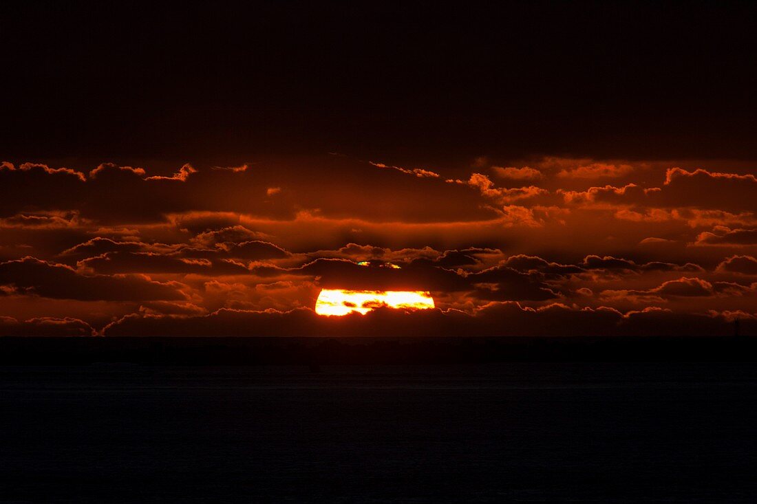Sunset with green flash