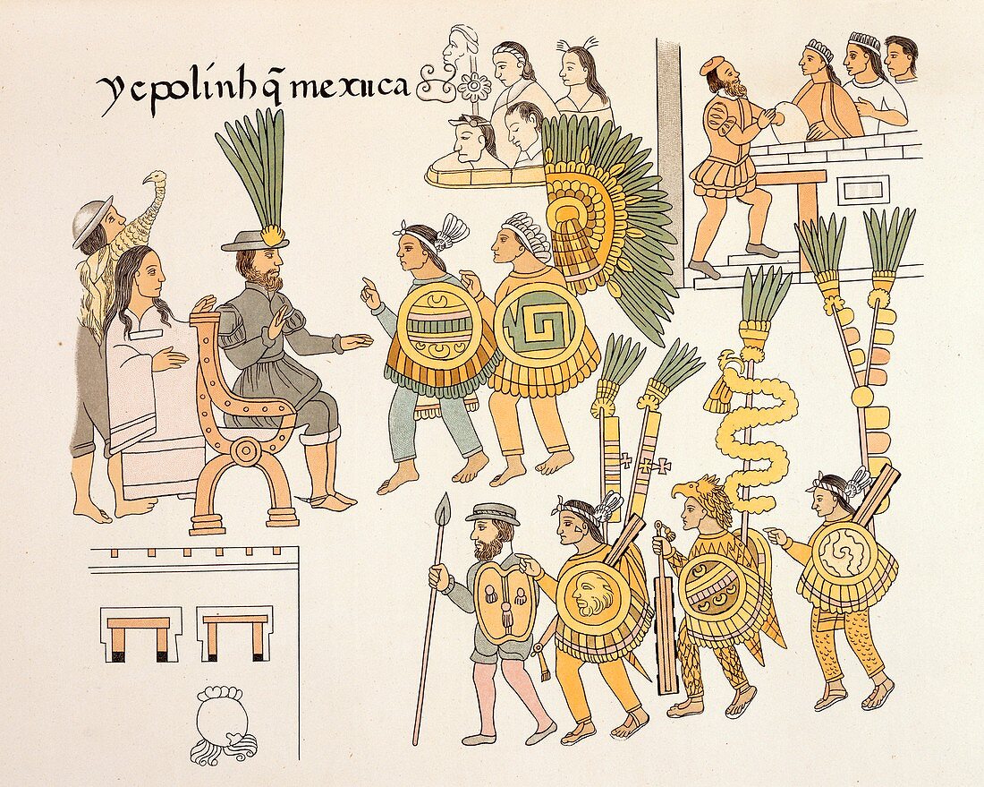 Aztec surrender,Lienzo de Tlaxcala