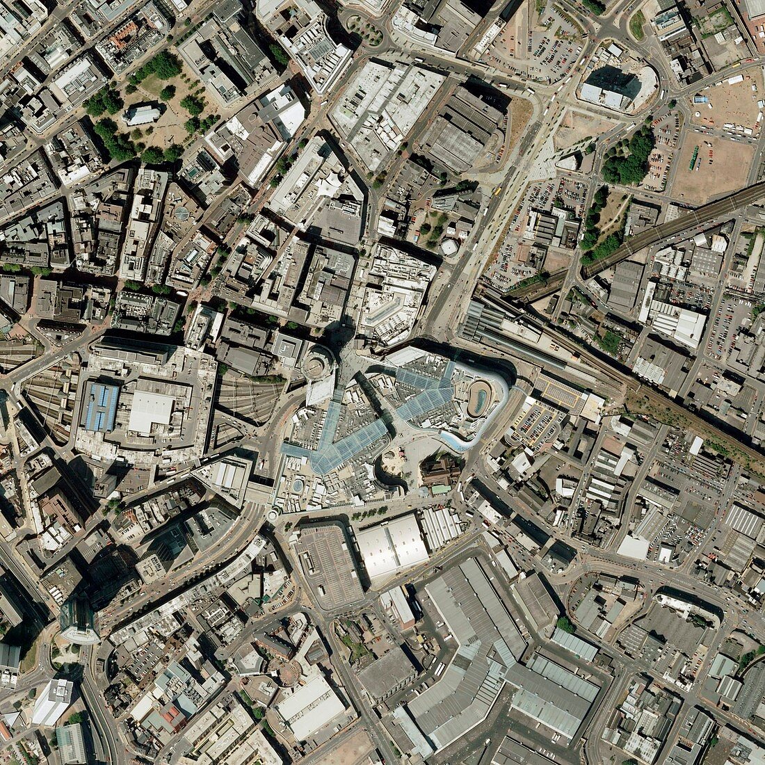 Birmingham city centre,aerial photograph