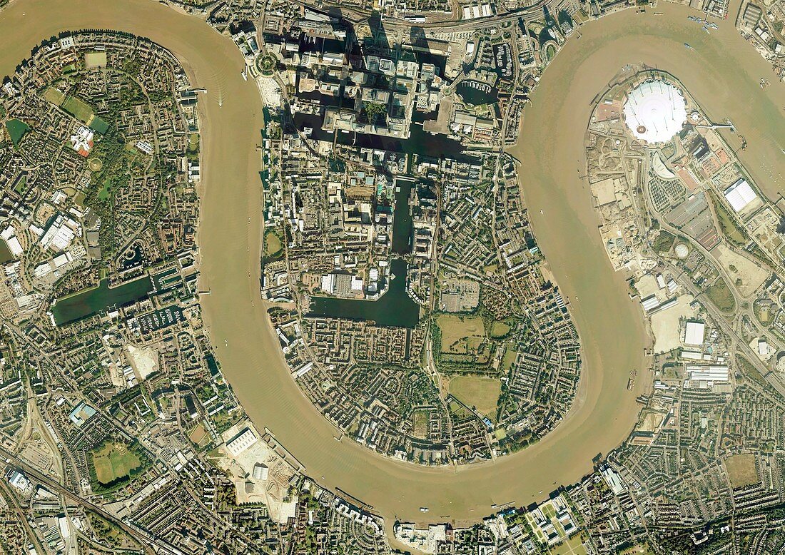 Isle of Dogs,aerial photograph