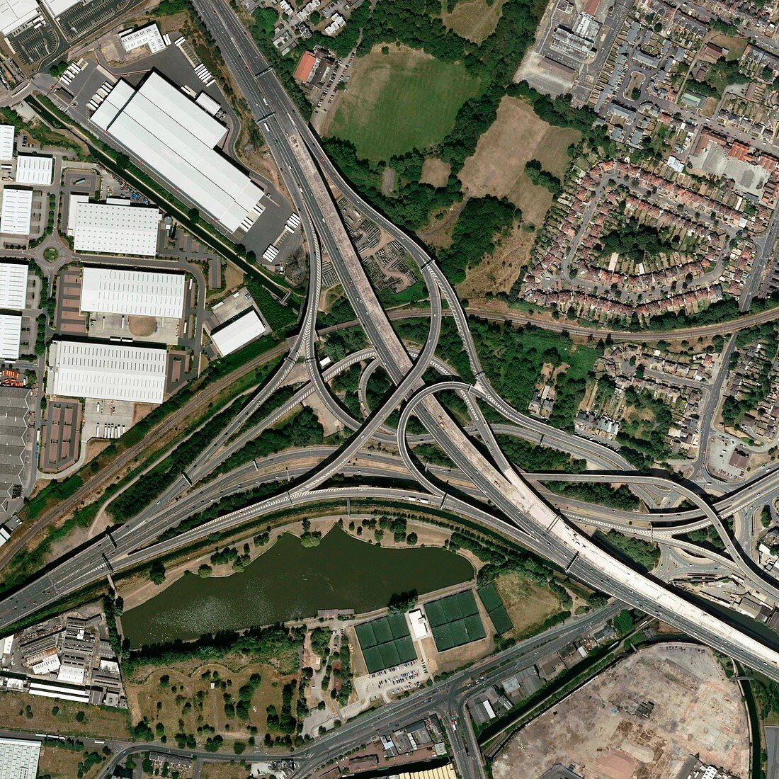 Gravelly Hill Interchange,aerial view