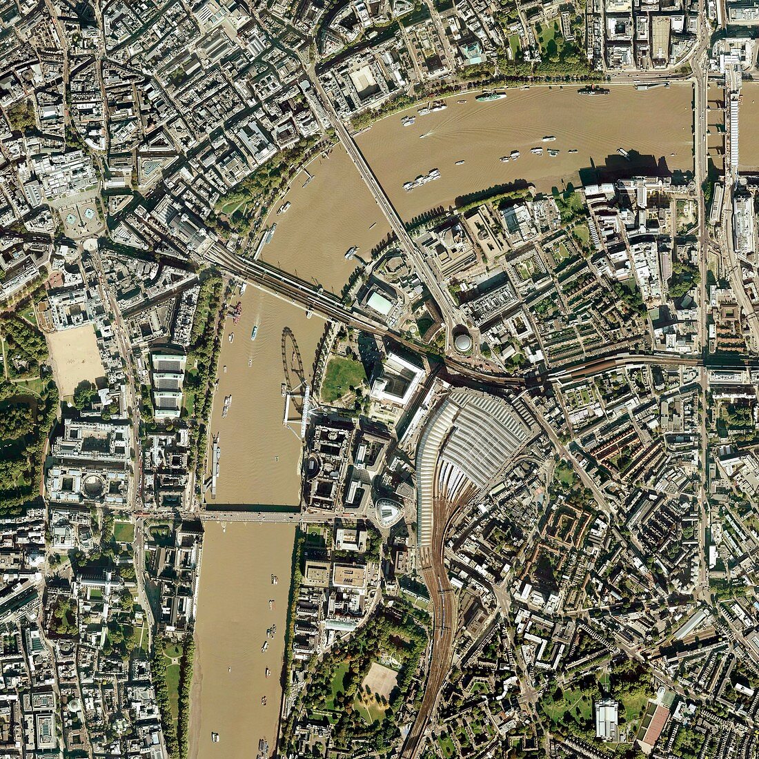 Waterloo Station,London,aerial view