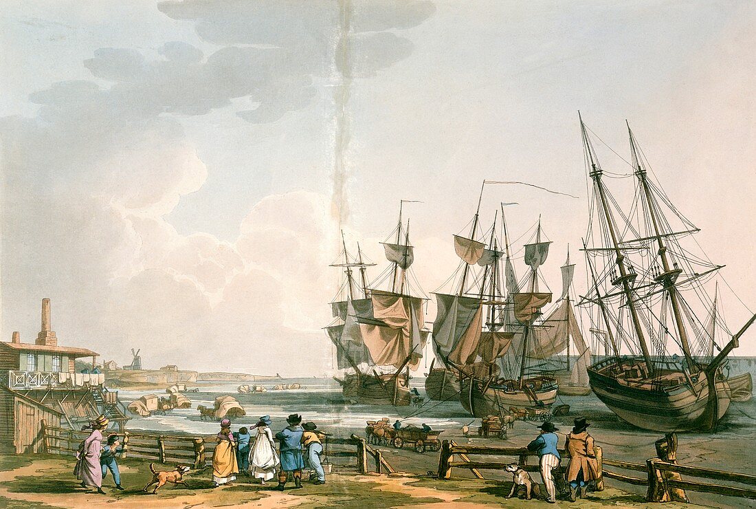 Margate parade and ships,1801
