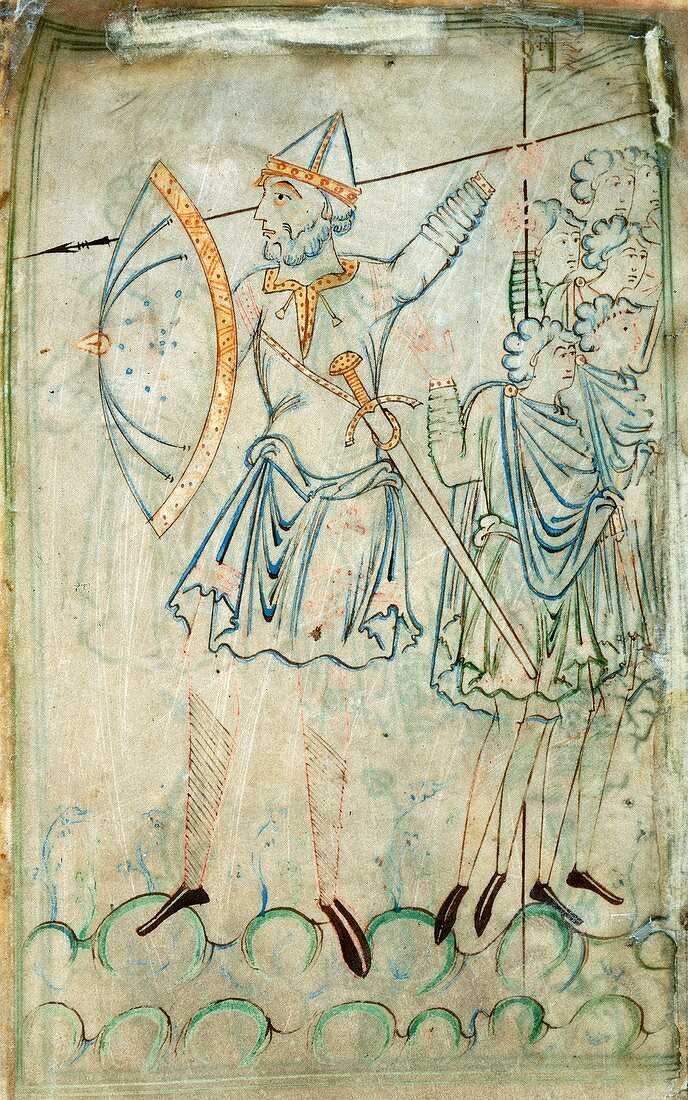 Goliath in battle,11th-century artwork