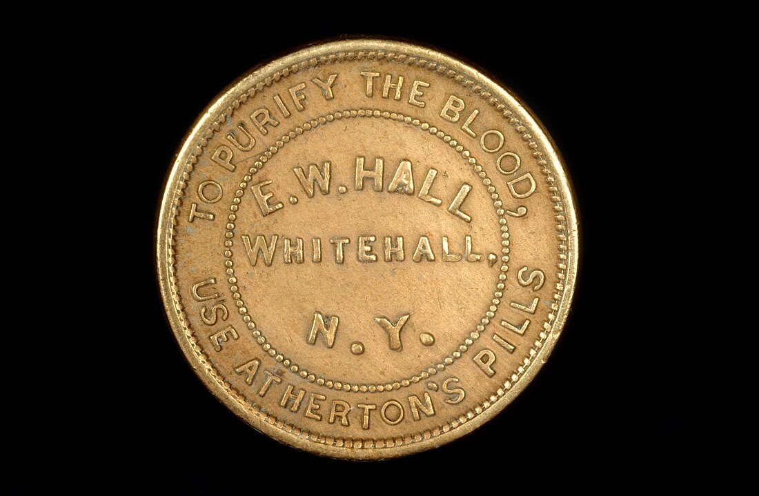 Obverse of merchant's token,19th century