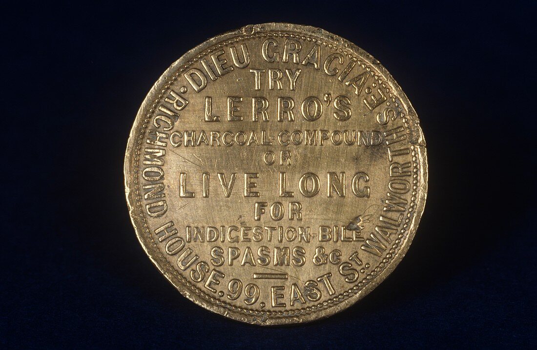Token for charcoal compound,19th century