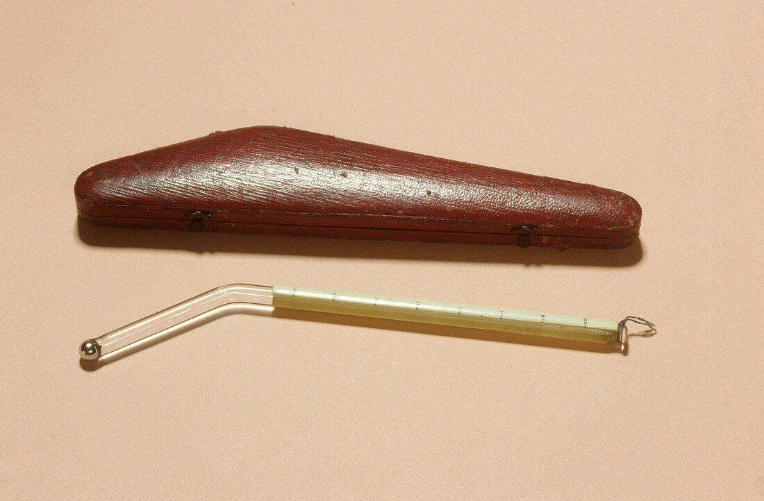 Bent thermometer,19th century